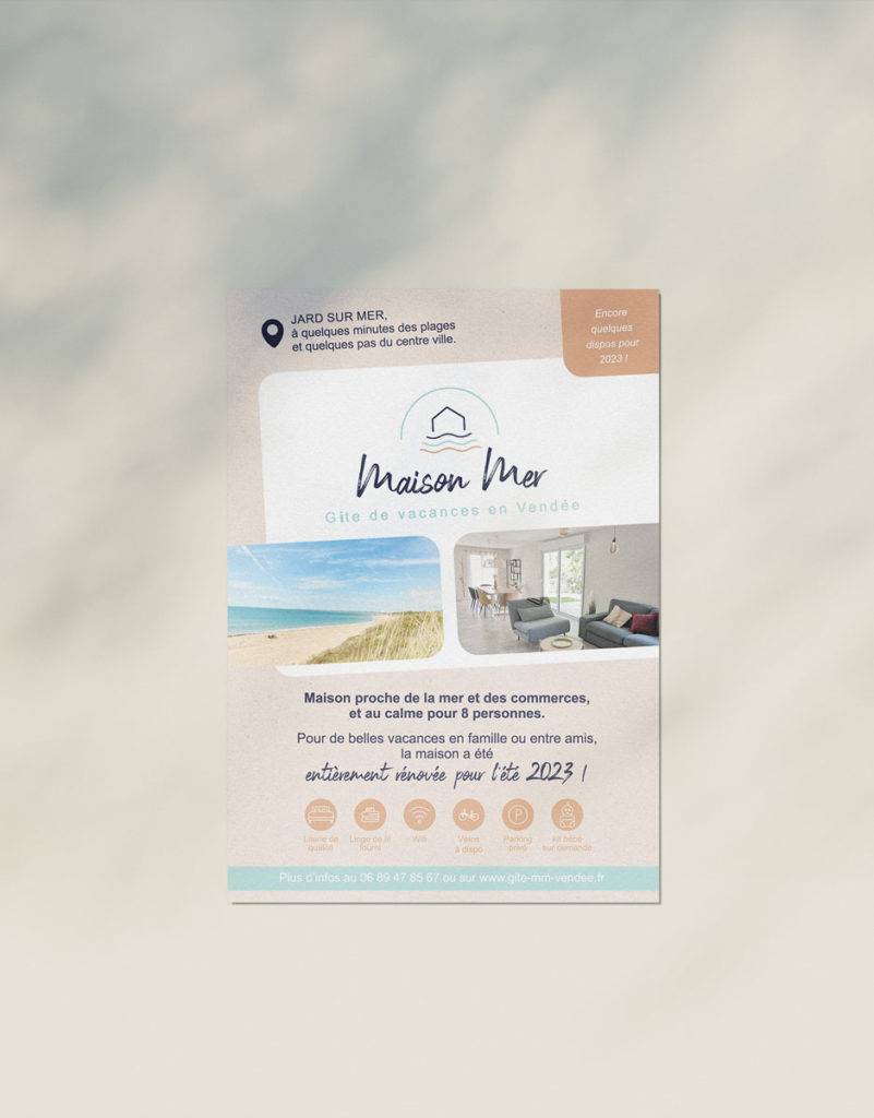 flyer pour gîte vendée communicaiton